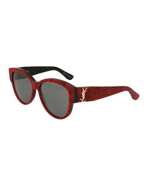 ysl red glitter glasses